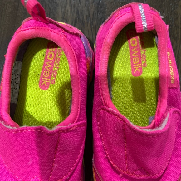 Skechers Go Walk Slip On Athletic Active Shoes Pink & Tie Dye Baby Girls Size 5 - Picture 8 of 15